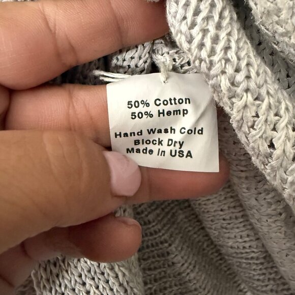 Skif Gray Happy Circle Artsy Lagenlook Hemp Handcrafted Tunic Pullover Womens OS - Picture 5 of 6